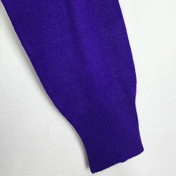 blusa tricot violeta brechó vintage 70s mappin unissex