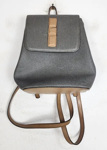Mochila brechó vintage 90s Choice Bags cinza minimalista