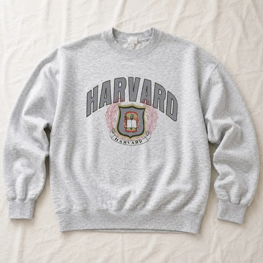 Brechó Moletom Harvard Vintage Anos 90 College Mescla