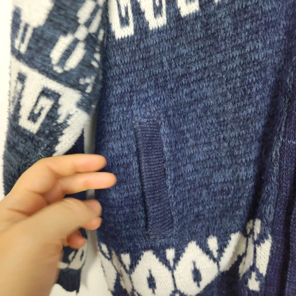 Cardigan Tricô Vintage Anos 90 Brechó Unissex G Estampa