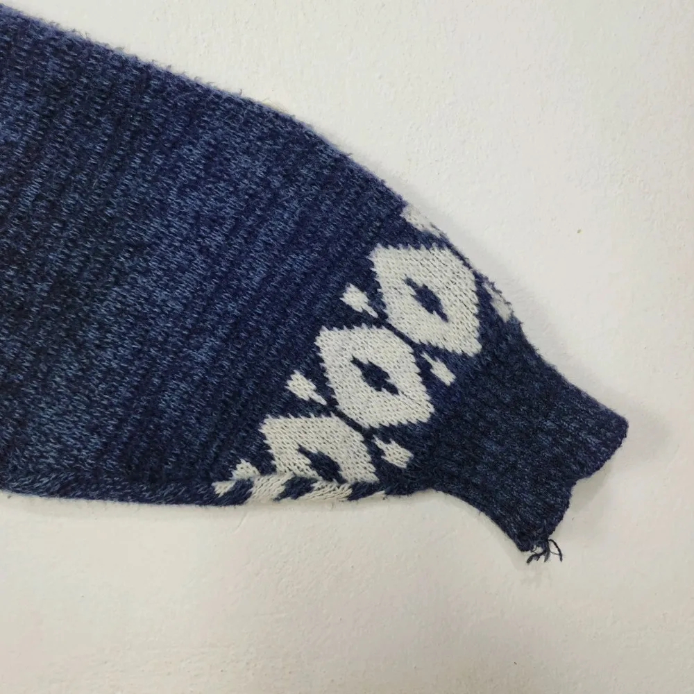 Cardigan Tricô Vintage Anos 90 Brechó Unissex G Estampa