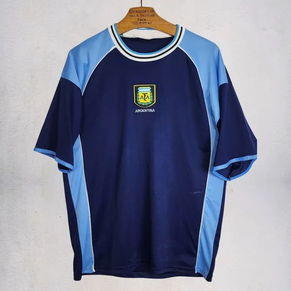 Camiseta Brechó Estilo Argentina Futebol Azul Marinho