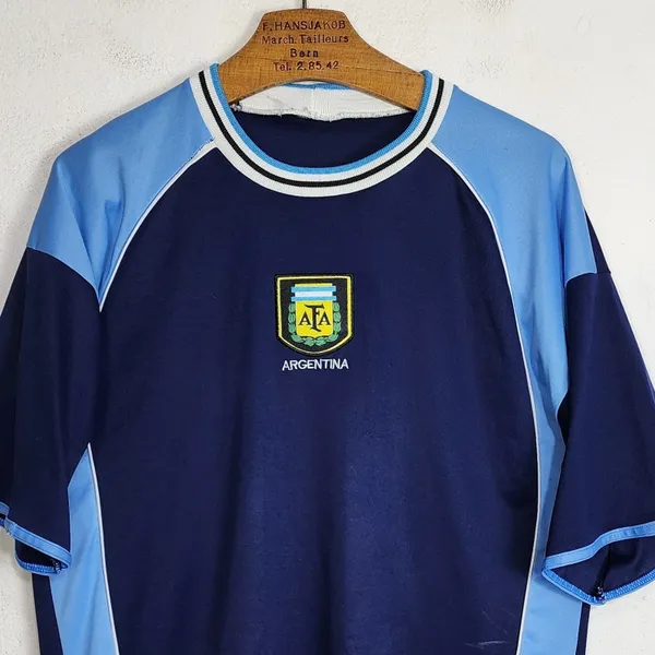 Camiseta Brechó Estilo Argentina Futebol Azul Marinho
