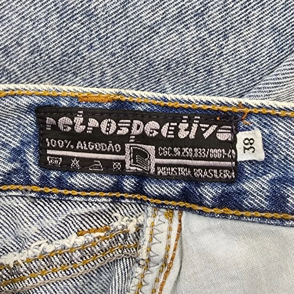 Bermuda Jeans Vintage Anos 90 Cintura Alta Perspectiva