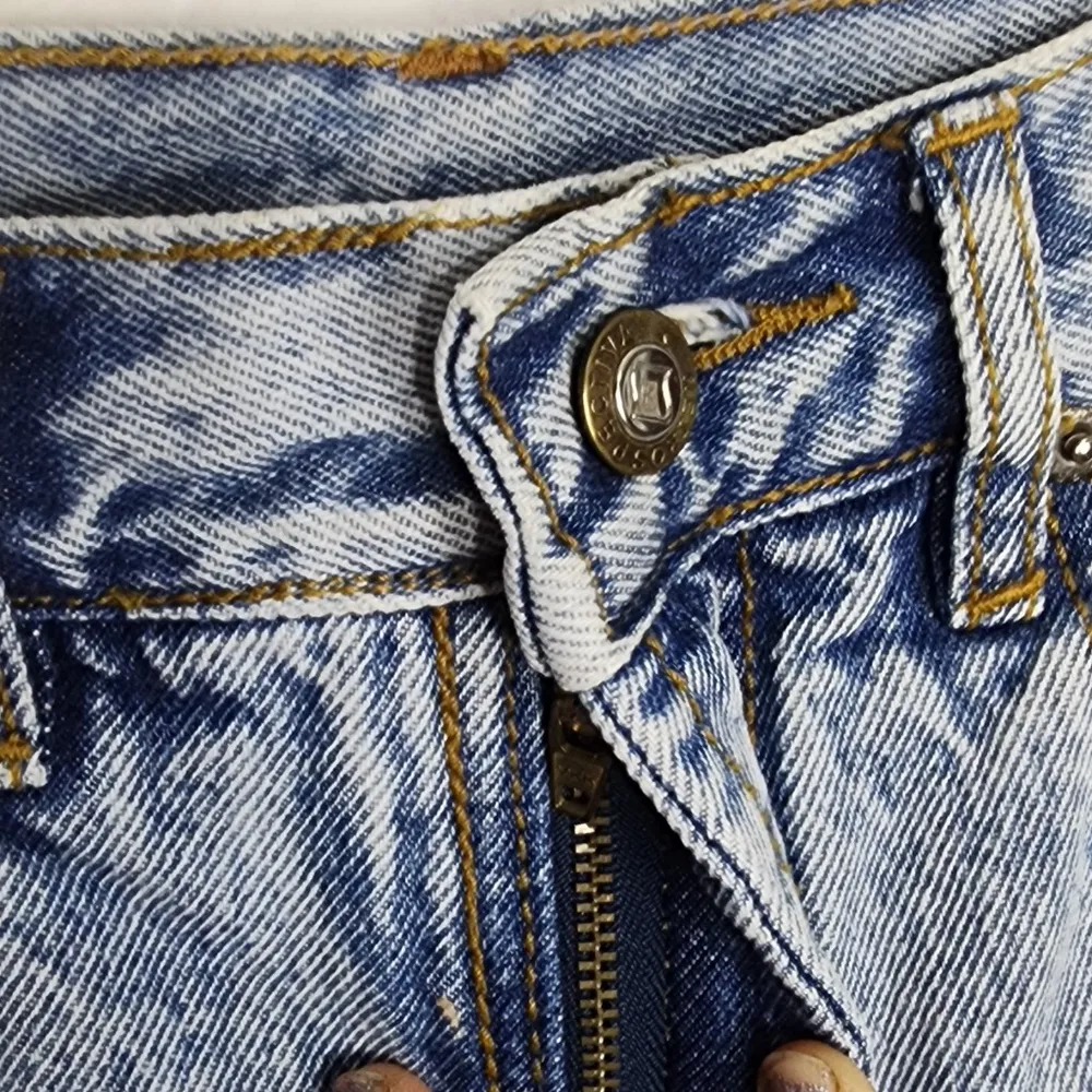 Bermuda Jeans Vintage Anos 90 Cintura Alta Perspectiva