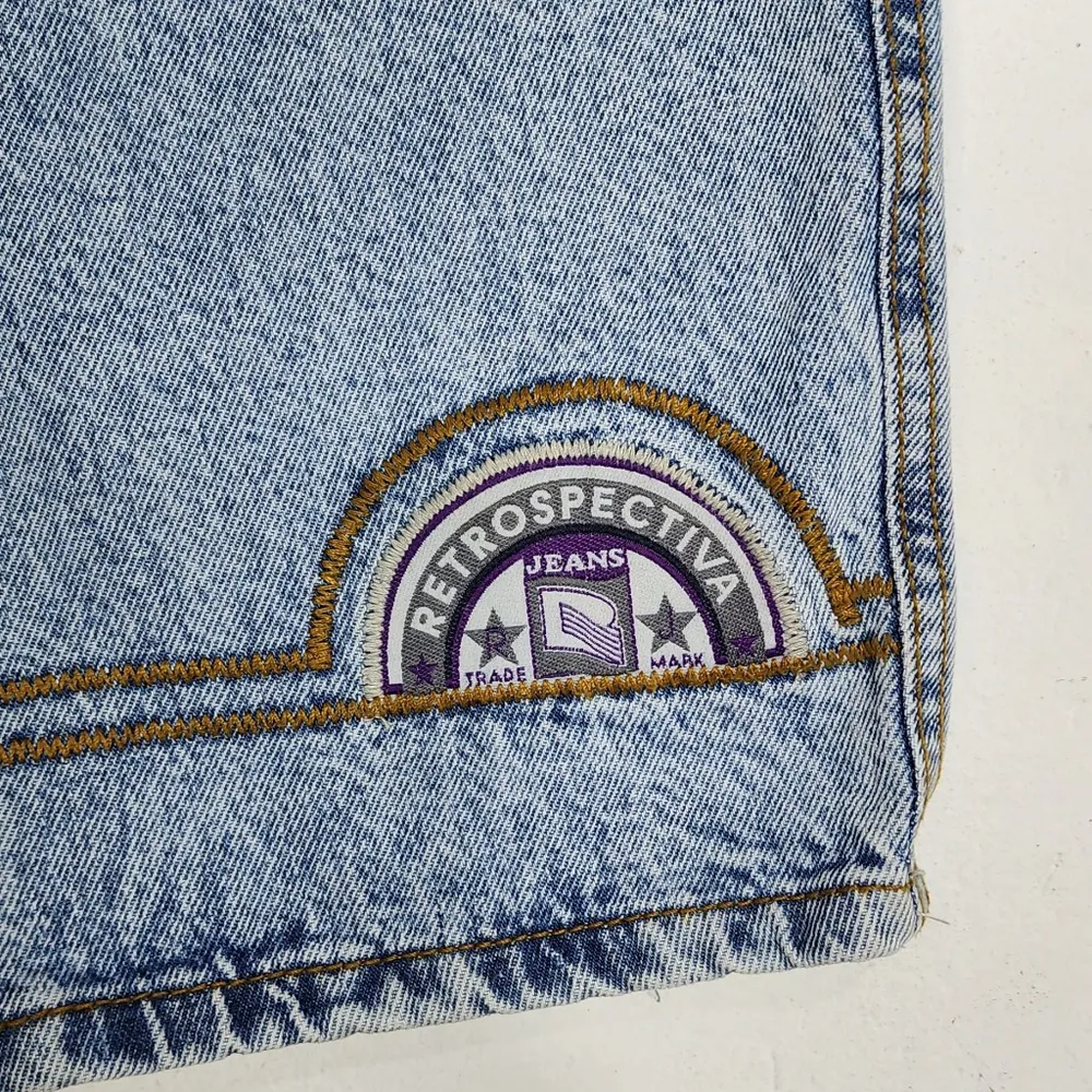 Bermuda Jeans Vintage Anos 90 Cintura Alta Perspectiva