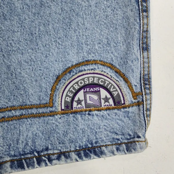 Bermuda Jeans Vintage Anos 90 Cintura Alta Perspectiva