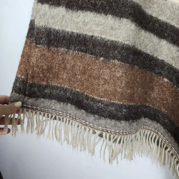 Poncho Artesanal Argentino Lã Lhama Alpaca Merino Vintage