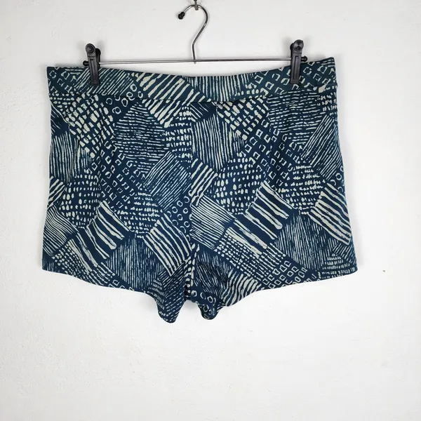 Sunga Vintage Anos 80 Estampada Azul Poliamida Tam G Brechó