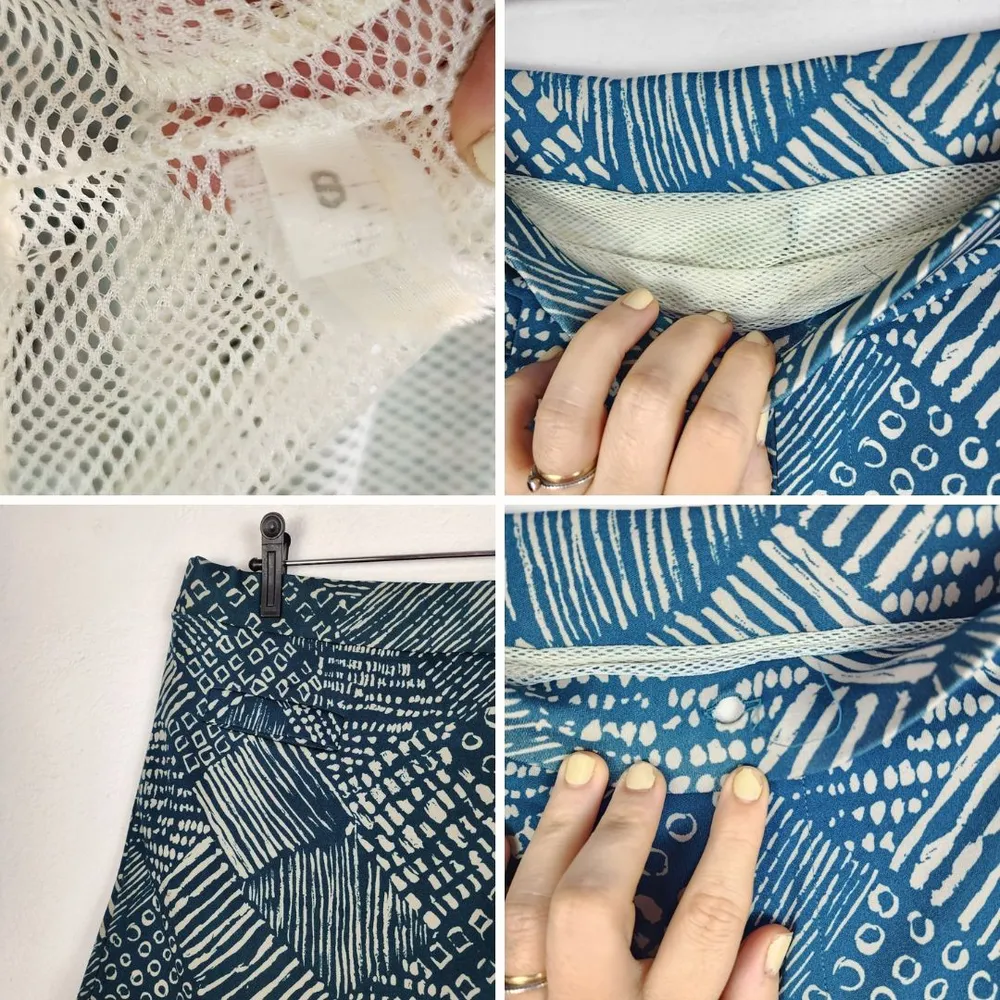 Sunga Vintage Anos 80 Estampada Azul Poliamida Tam G Brechó