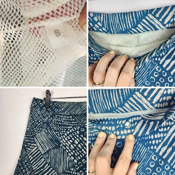 Sunga Vintage Anos 80 Estampada Azul Poliamida Tam G Brechó