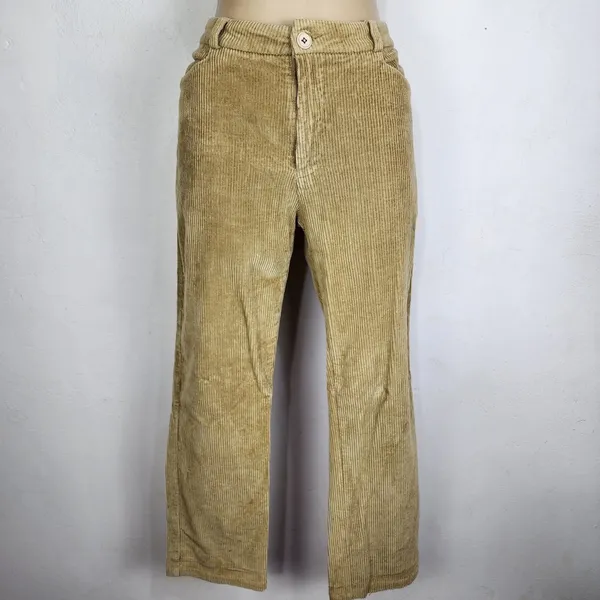 Calça Veludo Cotelê Le Lis Blanc Anos 90 Tam 42 Bege