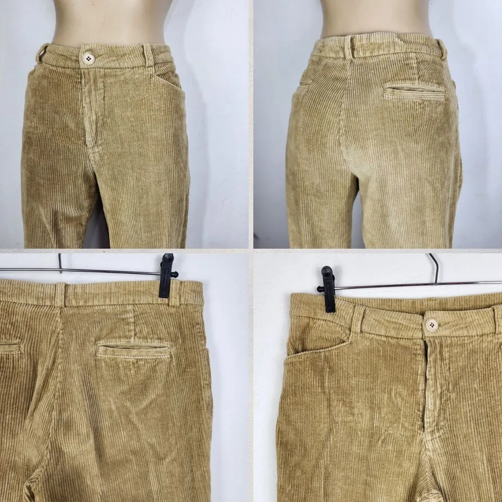 Calça Veludo Cotelê Le Lis Blanc Anos 90 Tam 42 Bege