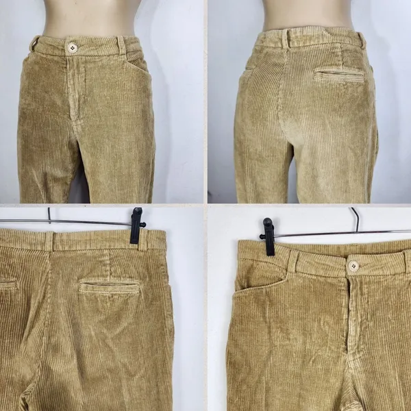 Calça Veludo Cotelê Le Lis Blanc Anos 90 Tam 42 Bege