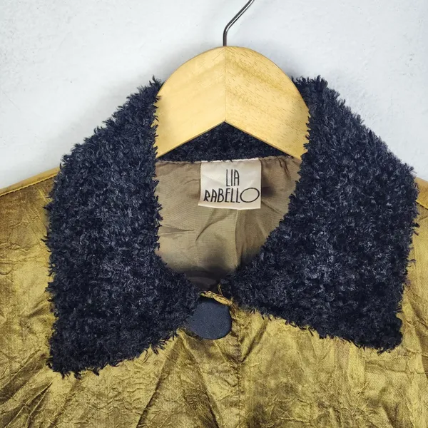 Casaquinho Vintage Anos 90 Lia Rabelo Dourado Furta-Cor
