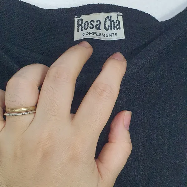 Blusa Tomara que Caia Rosa Chá Original Anos 90 Franjas
