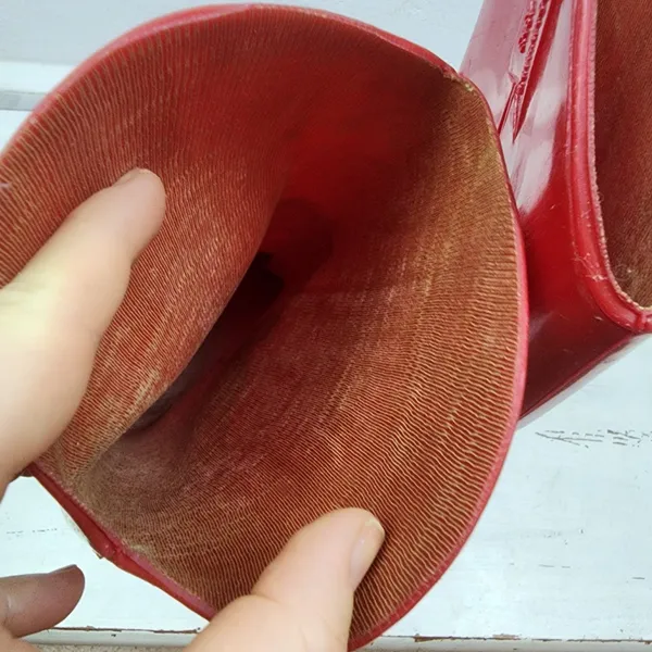 Bota Western Borracha Vermelha Anos 80 Coleção Figurino