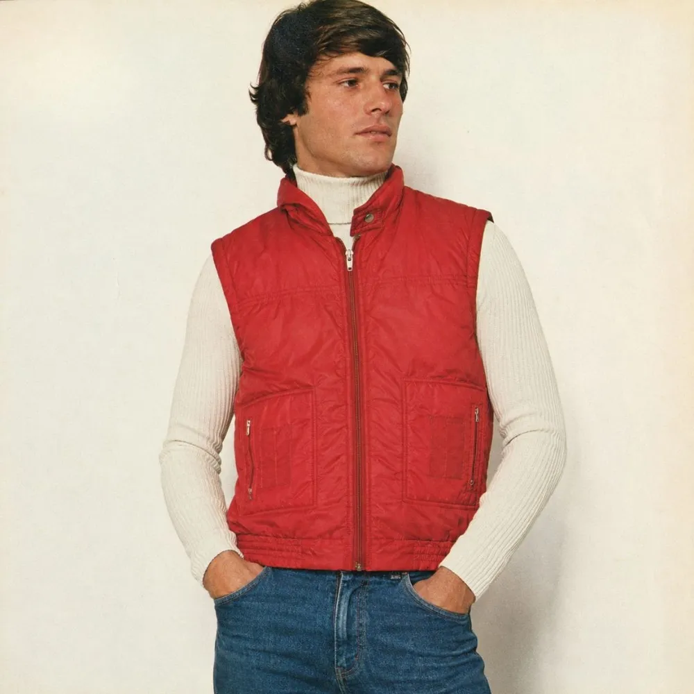 Colete Masculino Vintage Anos 70 Nylon CGC Forrado M