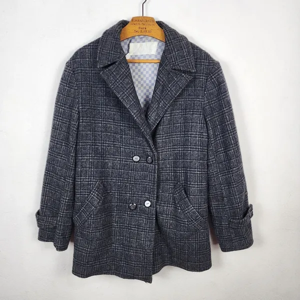 Casaco Masculino Vintage Anos 60 Lã Mescla Forrado Tam 44