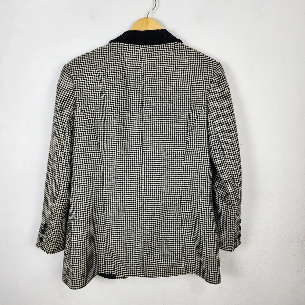 Blazer Feminino Vintage Anos 90 Pied de Poule Lã