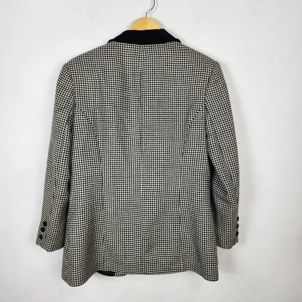 Blazer Feminino Vintage Anos 90 Pied de Poule Lã