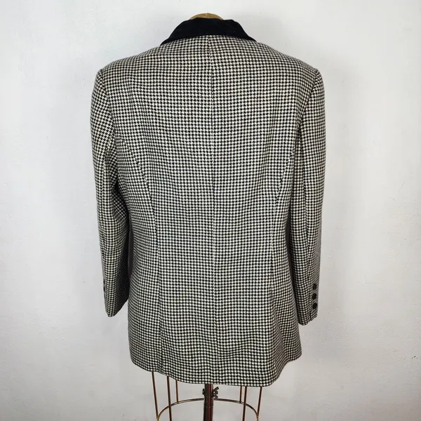 Blazer Feminino Vintage Anos 90 Pied de Poule Lã