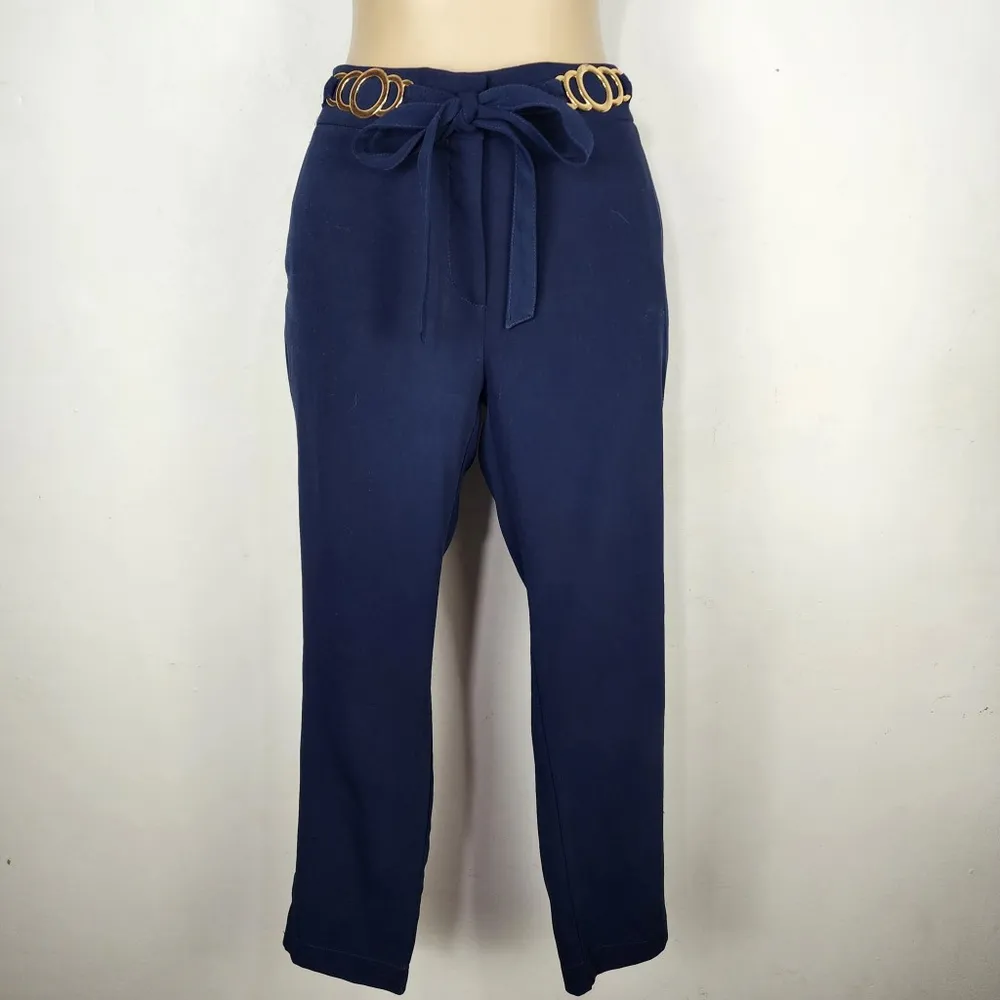 Calça Feminina P.A Concept Azul-Marinho com Amarração