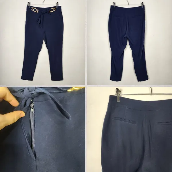 Calça Feminina P.A Concept Azul-Marinho com Amarração