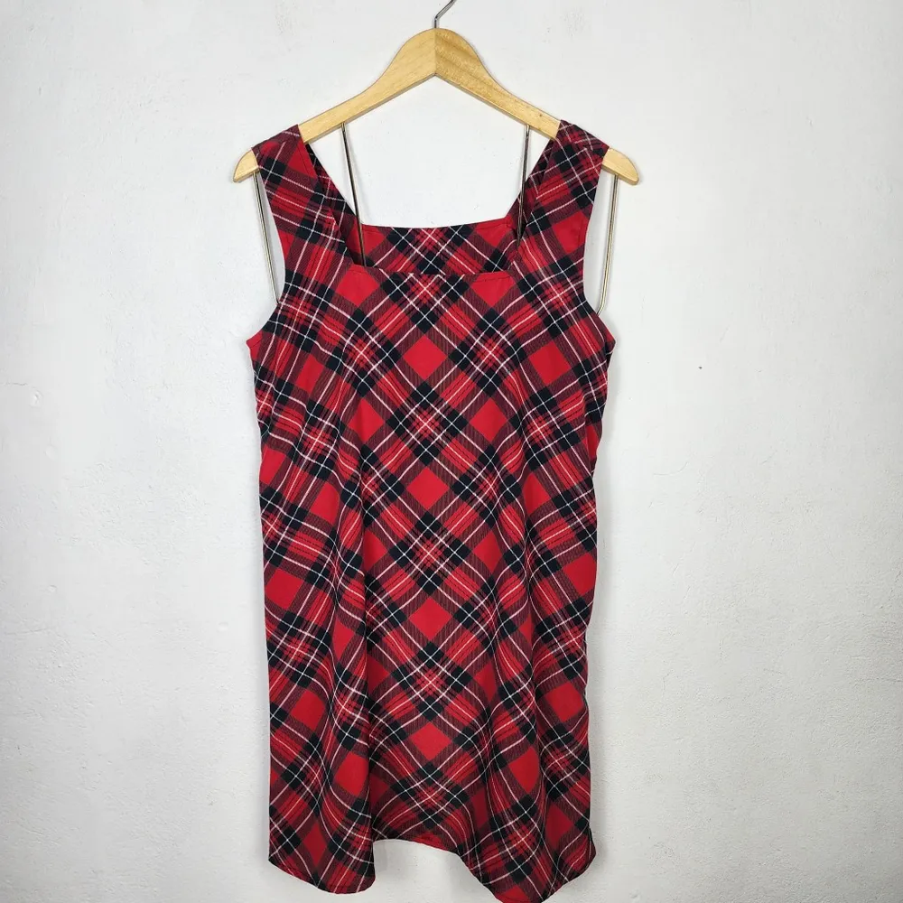 Vestido Vintage Anos 90 Xadrez Vermelho Hit Generation