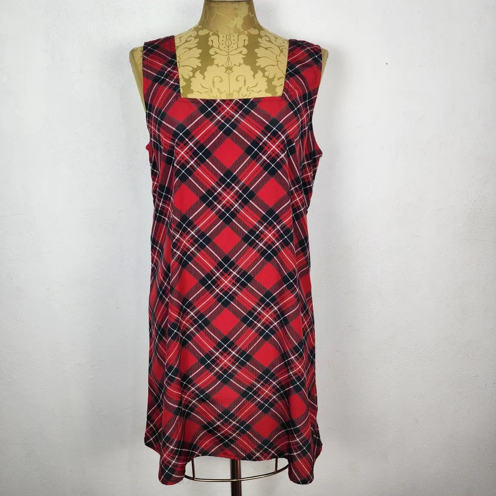 Vestido Vintage Anos 90 Xadrez Vermelho Hit Generation