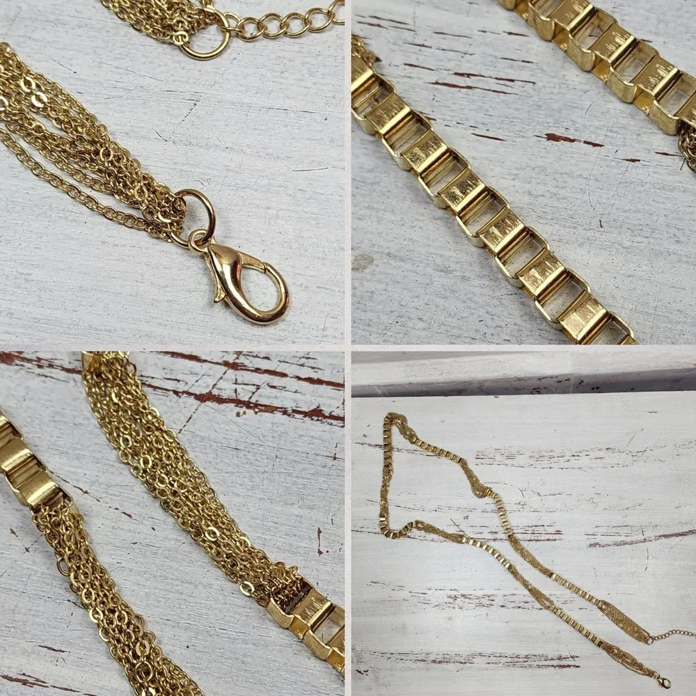 Cinto Feminino Vintage Anos 90 Dourado de Correntes em Metal