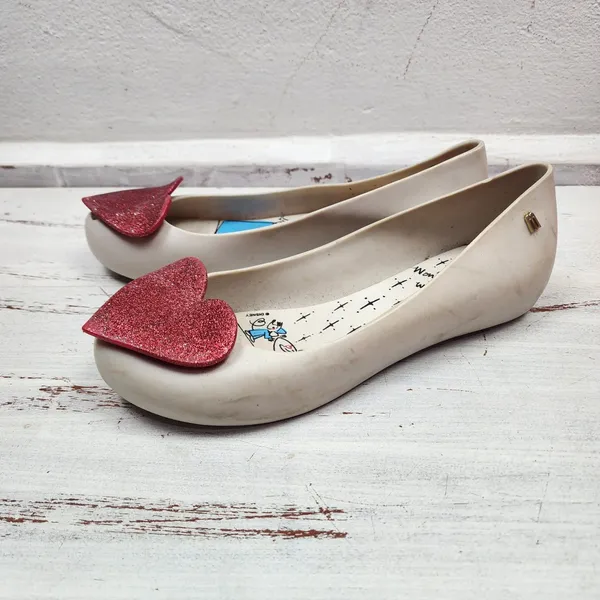 Melissa Ultra Disney Cinderela Coração Glitter Vermelho