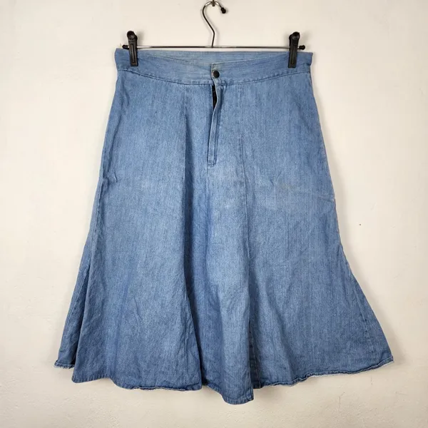Saia Jeans Vintage Anos 70 Original Tamanho M Evasê