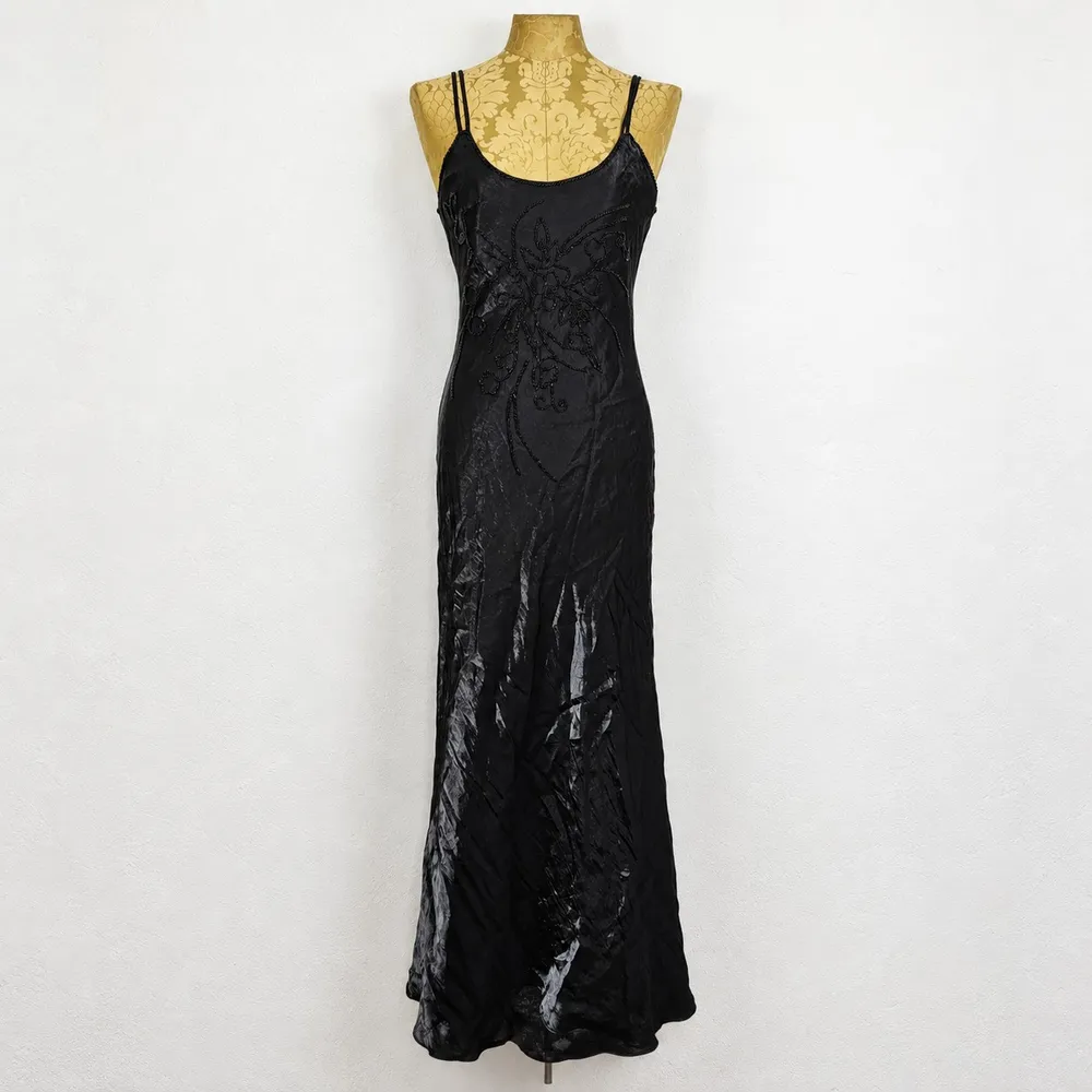 Vestido Longo Preto Festa Vintage Anos 2000 Y2K