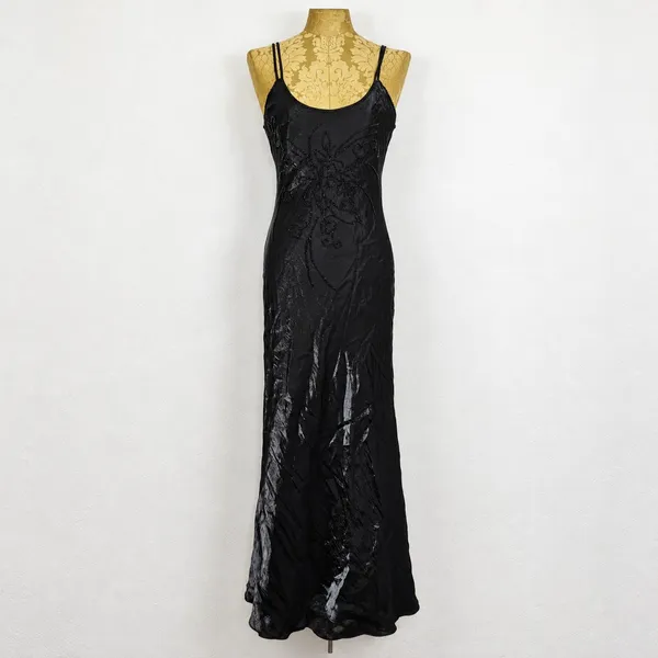Vestido Longo Preto Festa Vintage Anos 2000 Y2K