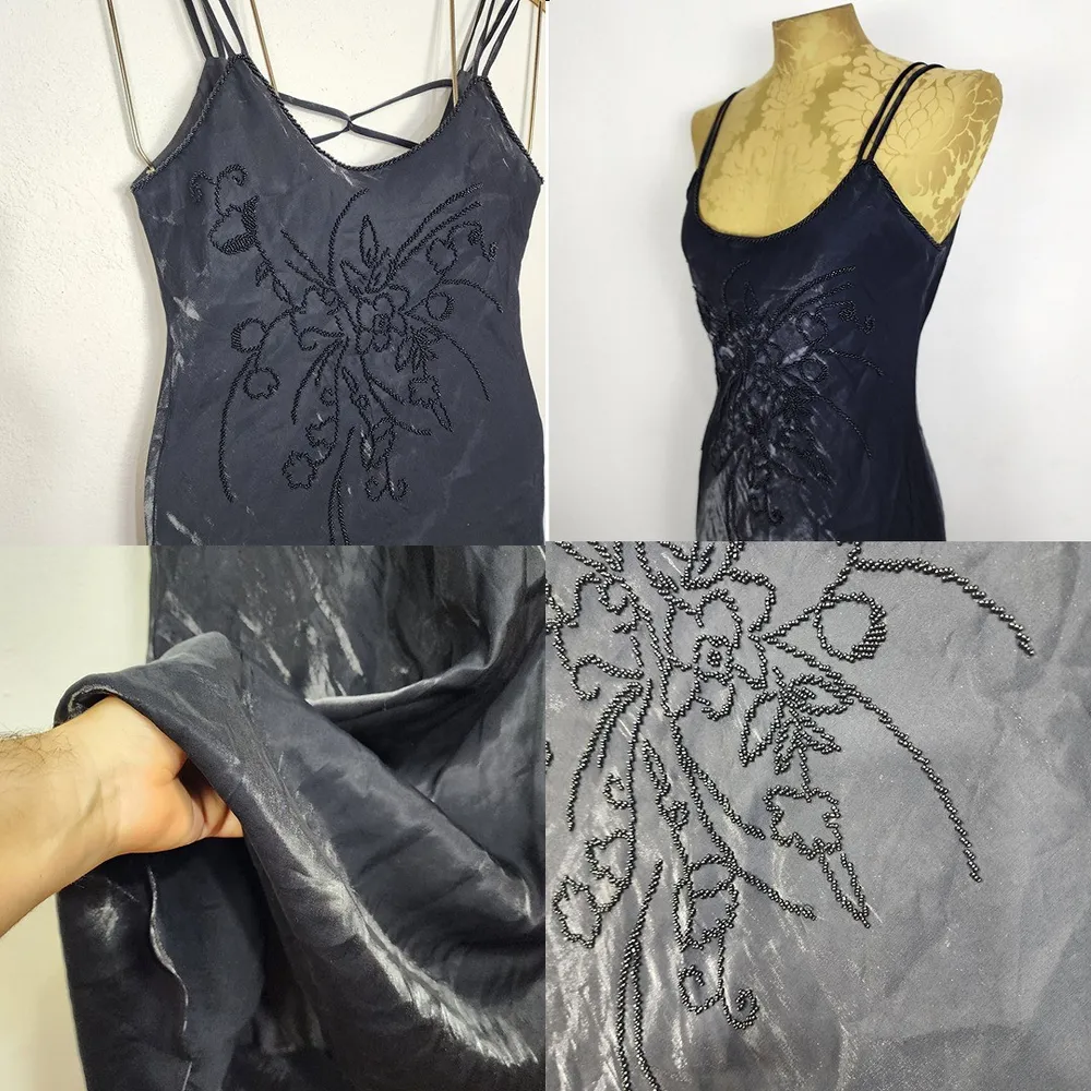 Vestido Longo Preto Festa Vintage Anos 2000 Y2K