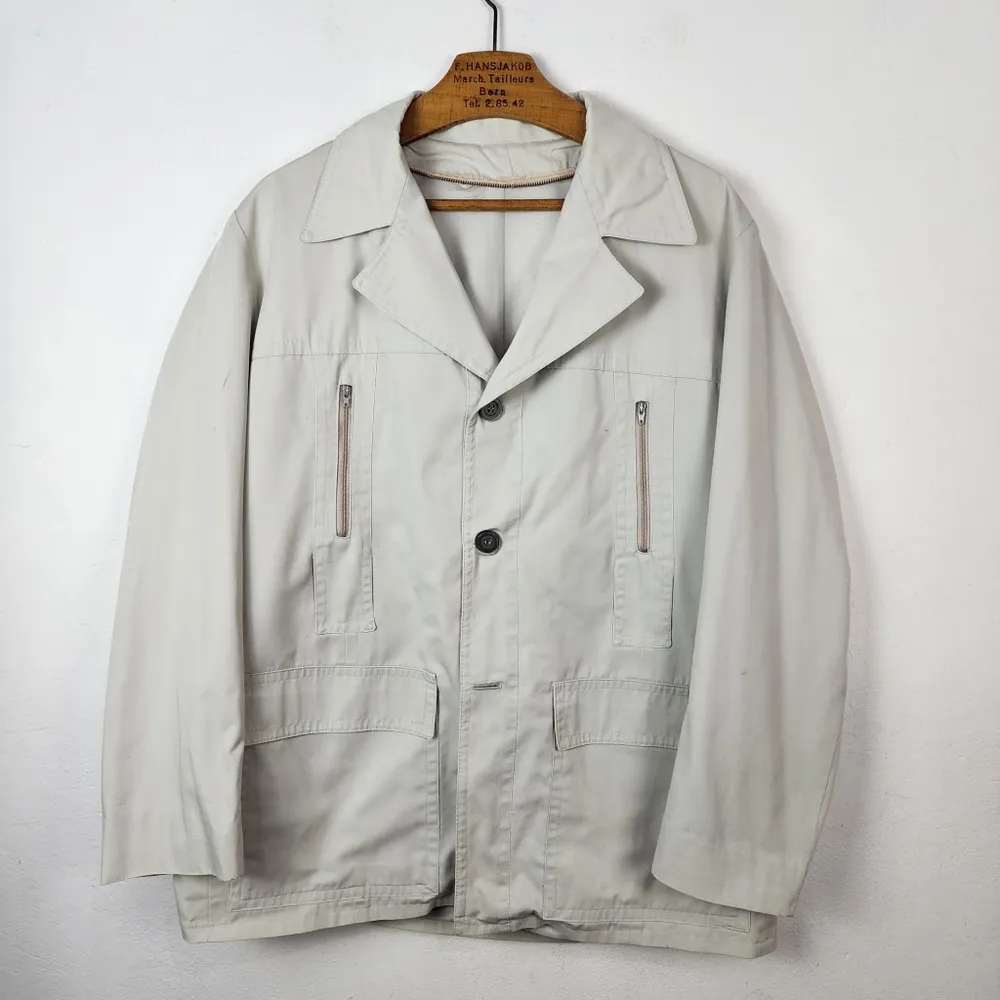 Jaqueta Masculina Vintage Anos 70 Tamanho G 54 Bege