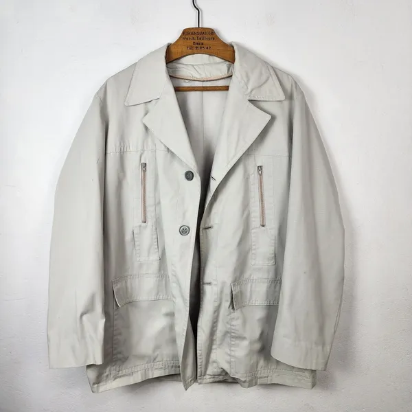 Jaqueta Masculina Vintage Anos 70 Tamanho G 54 Bege