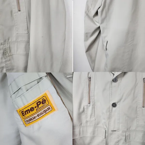 Jaqueta Masculina Vintage Anos 70 Tamanho G 54 Bege