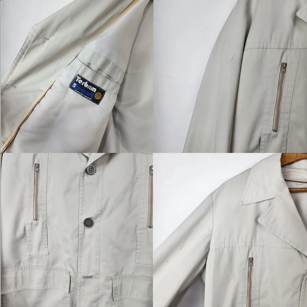 Jaqueta Masculina Vintage Anos 70 Tamanho G 54 Bege