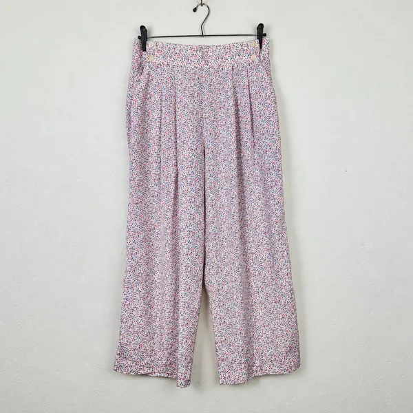 Calça Feminina Leslie Fay Floral Cintura Alta Pantalona