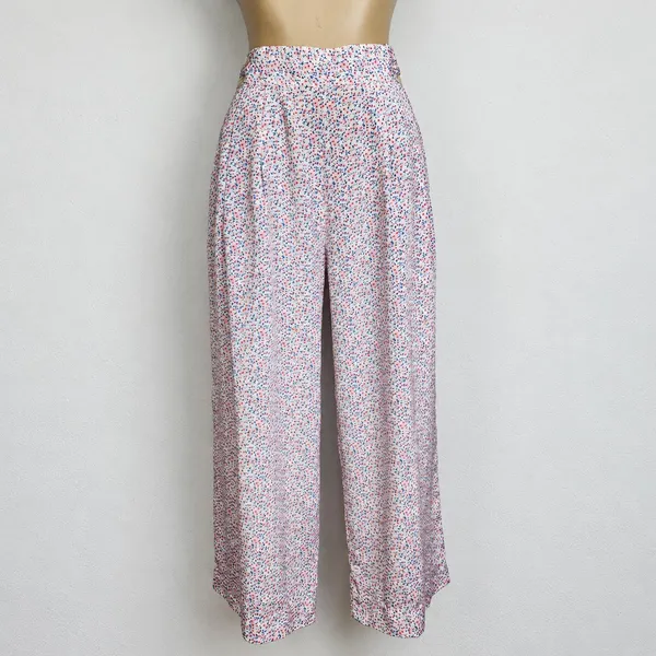 Calça Feminina Leslie Fay Floral Cintura Alta Pantalona