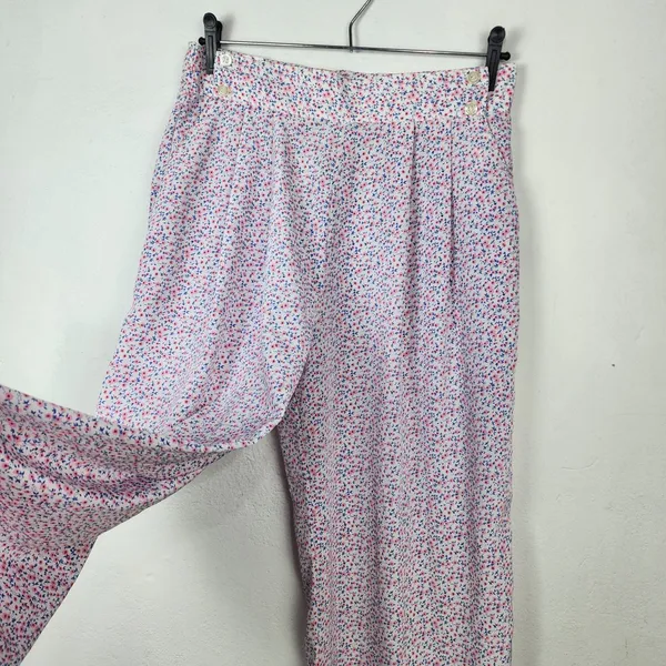 Calça Feminina Leslie Fay Floral Cintura Alta Pantalona