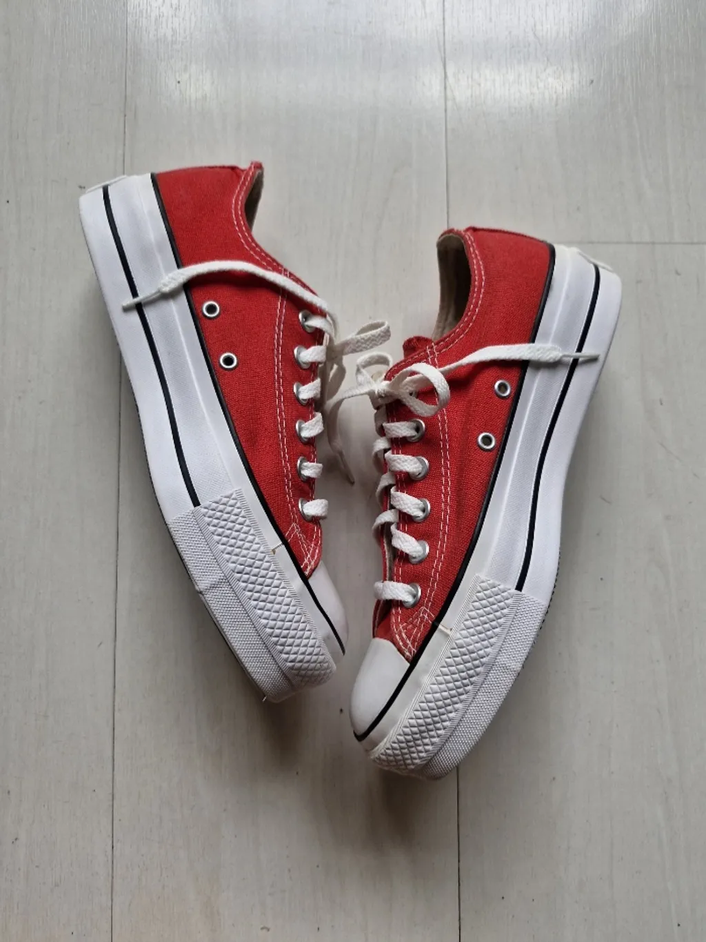 Converse All Star plataforma vermelho 37