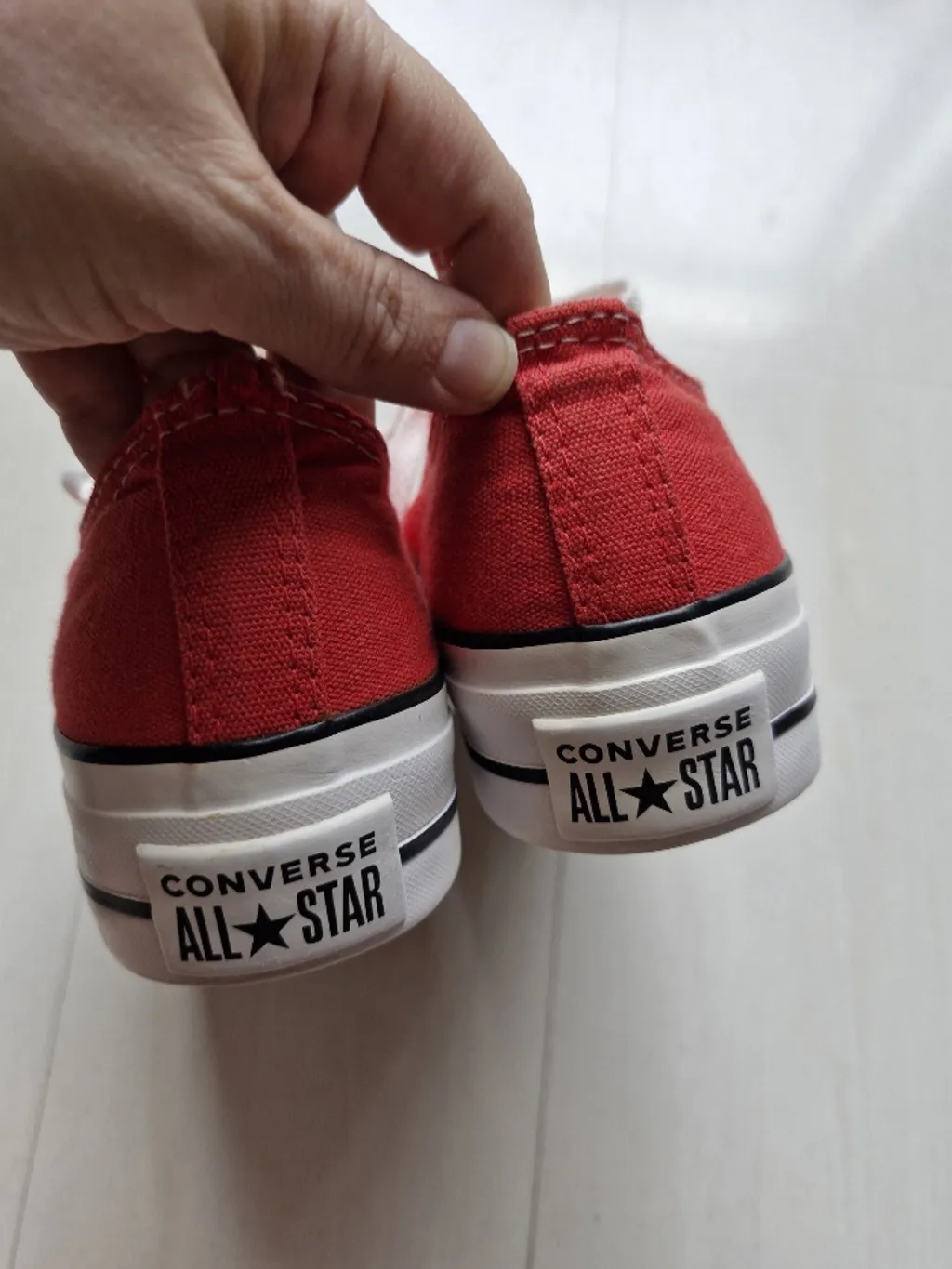 Converse All Star plataforma vermelho 37
