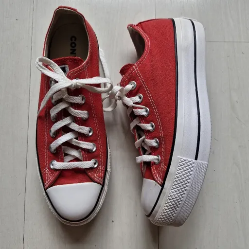 Converse All Star plataforma vermelho 37