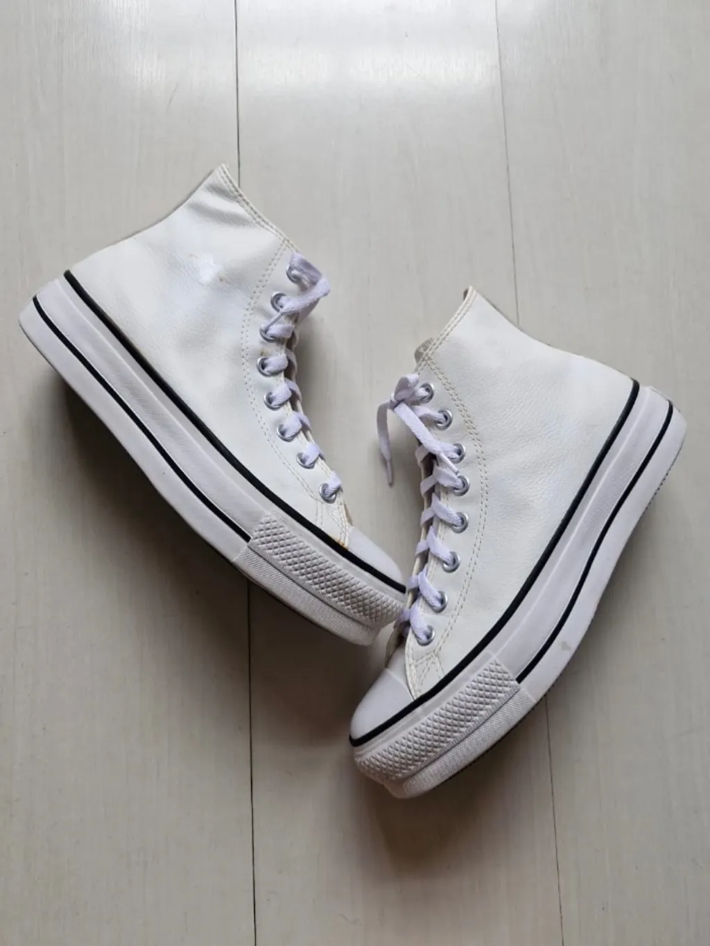 Converse All Star plataforma branco 39