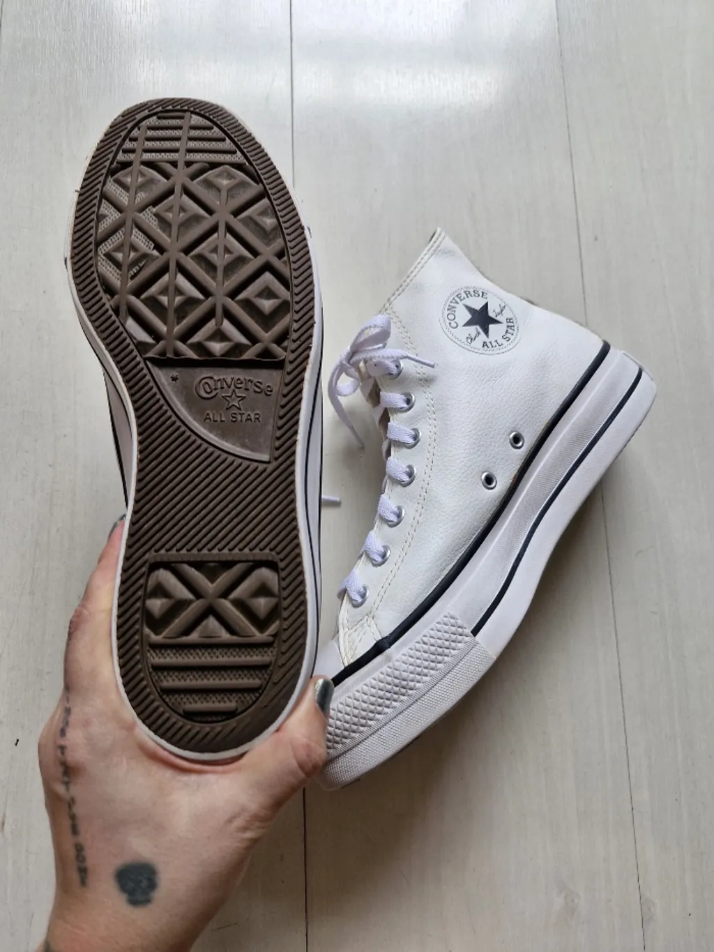 Converse All Star plataforma branco 39