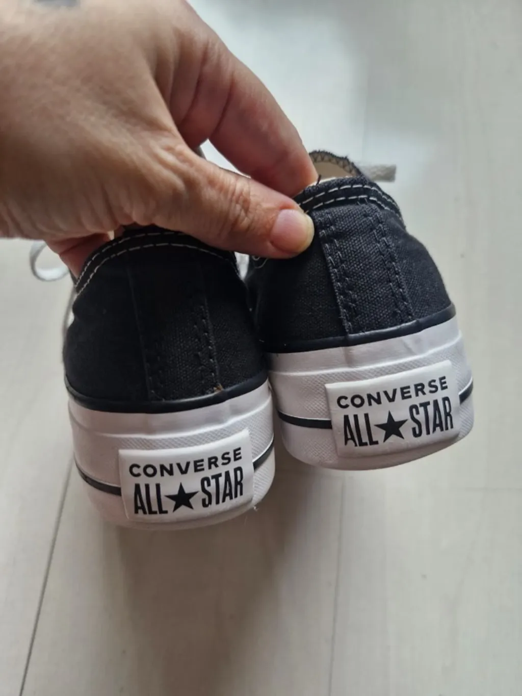 Converse All Star plataforma preto 34