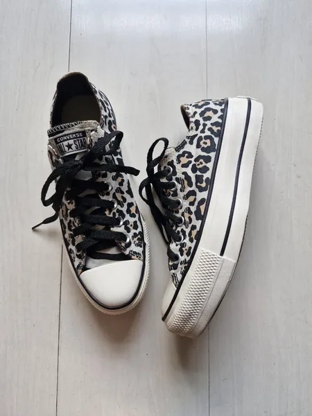 Converse All Star plataforma animal print 38